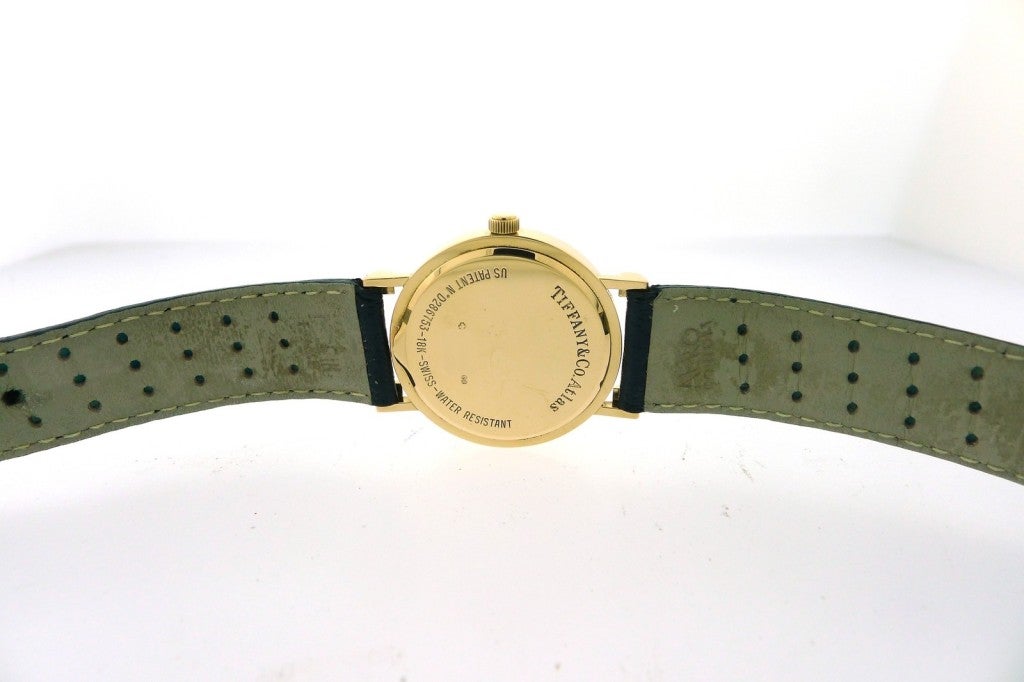 Tiffany & Co Yellow Gold Atlas Wristwatch with Quartz Movement 1