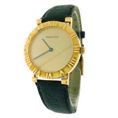 Tiffany & Co Yellow Gold Atlas Wristwatch with Quartz Movement