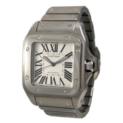 Cartier Stainless Steel Santos 100 Large Automatic Wristwatch