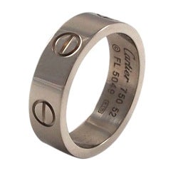 CARTIER - Love Ring White Gold Size 52 (US Size 6)