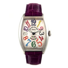 Franck Muller Lady's Stainless Steel Cintree Curvex Color Dreams