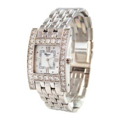 Chopard Lady's White Gold and Diamond H Diamond Wristwatch