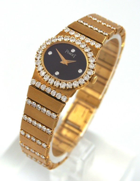 Piaget Lady's Yellow Gold and Diamonds Polo Bracelet Watch