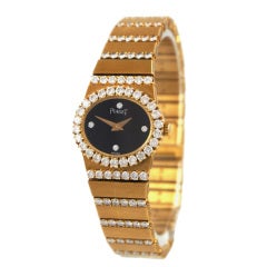 Piaget Lady's Yellow Gold and Diamonds Polo Bracelet Watch