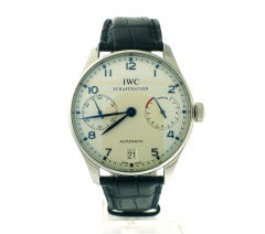 IWC --- Portuguese Automatic 7 Day Power Reserve Steel Watch