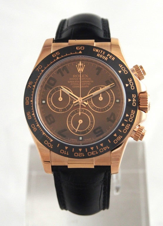 Women's or Men's Rolex Rose Gold Daytona Wristwatch Ref 116515