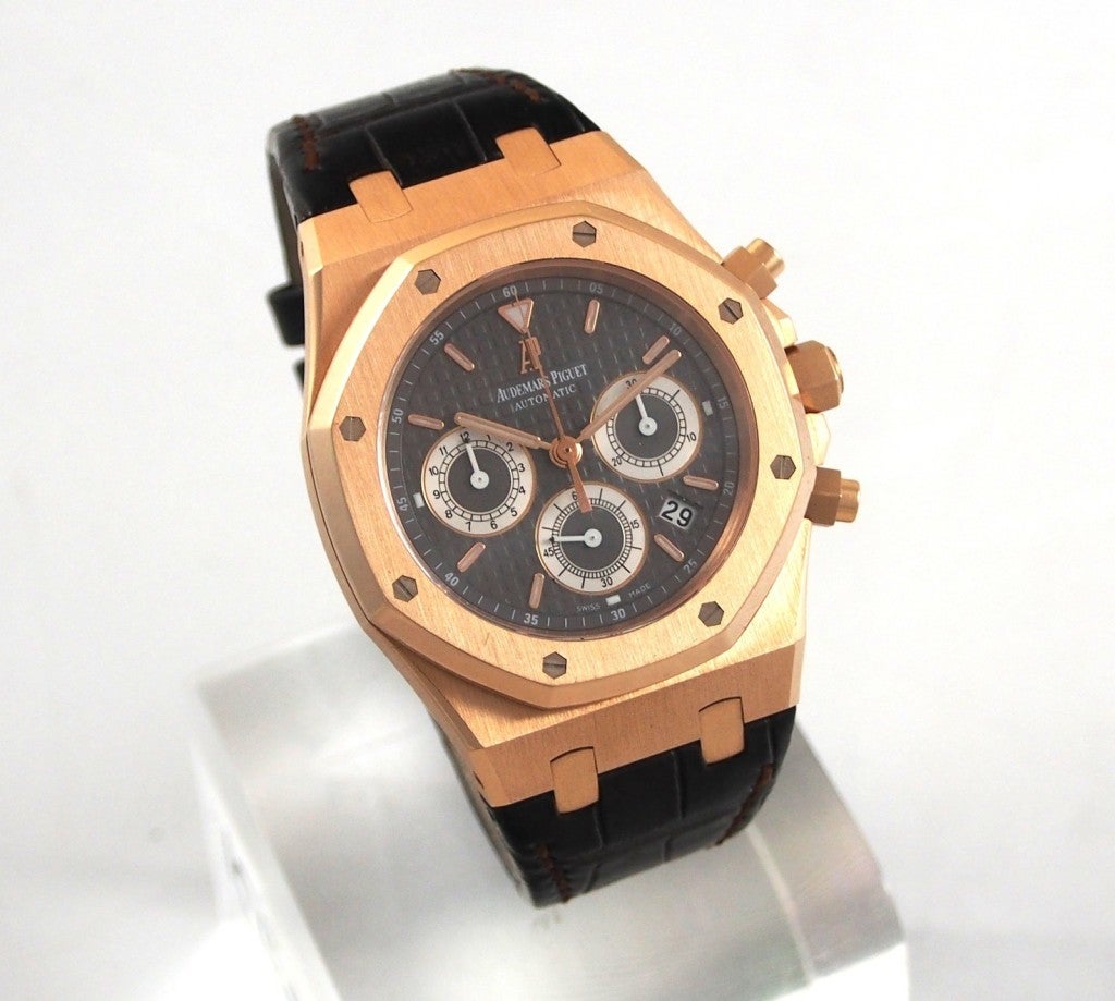 Women's Audemars Piguet Rose Gold Royal Oak Chronograph Wristwatch