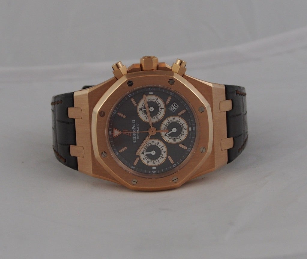 Audemars Piguet Rose Gold Royal Oak Chronograph Wristwatch 3