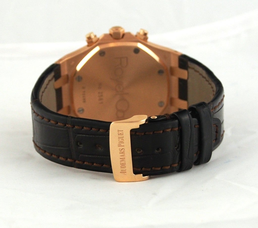 Audemars Piguet Rose Gold Royal Oak Chronograph Wristwatch 4