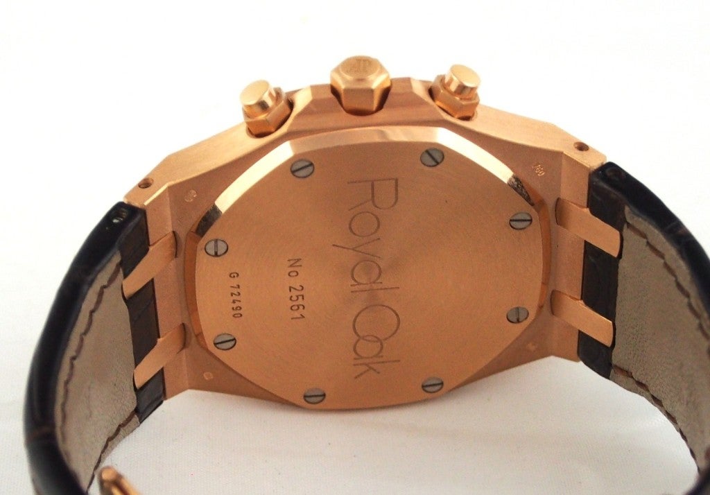 Audemars Piguet Rose Gold Royal Oak Chronograph Wristwatch 5