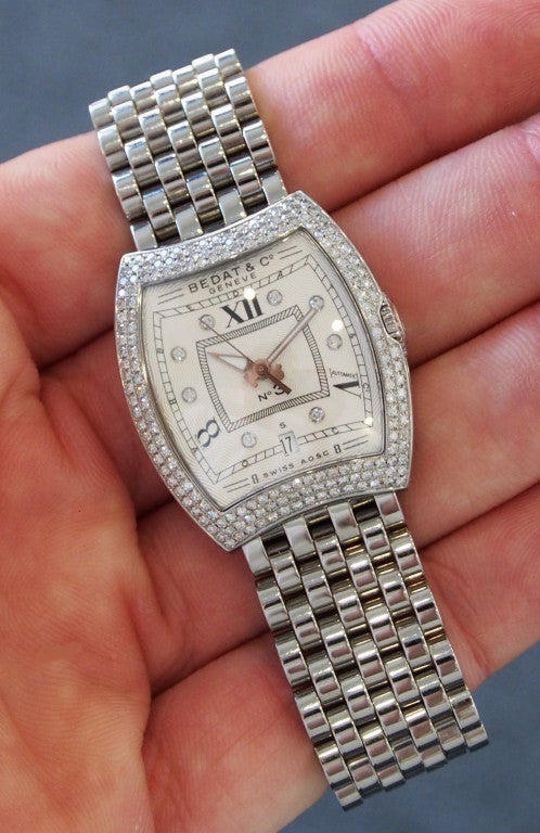 Bedat & Co Lady's Stainless Steel and Diamonds No. 3 Wristwatch 4