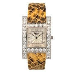 Chopard Lady's White Gold and Diamond H Diamond Wristwatch