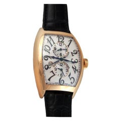 Franck Muller Rose Gold Master Banker Three Time Zone Wristwatch