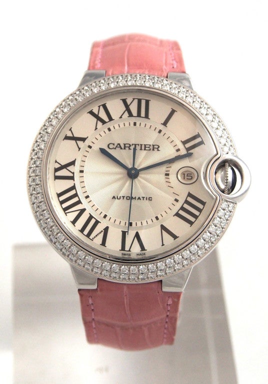 Cartier White Gold and Diamonds Ballon Bleu Wristwatch 2