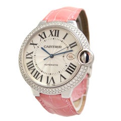 Cartier White Gold and Diamonds Ballon Bleu Wristwatch