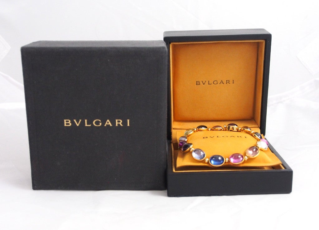 BULGARI --- BULGARI Mehrfarbiges Saphir-Armband 7 3/8 Zoll 4