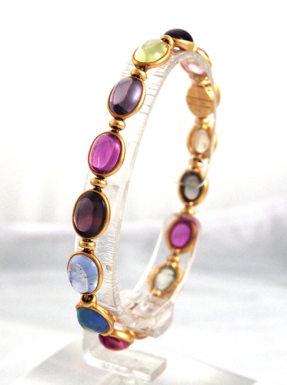 BULGARI --- BULGARI Mehrfarbiges Saphir-Armband 7 3/8 Zoll 5