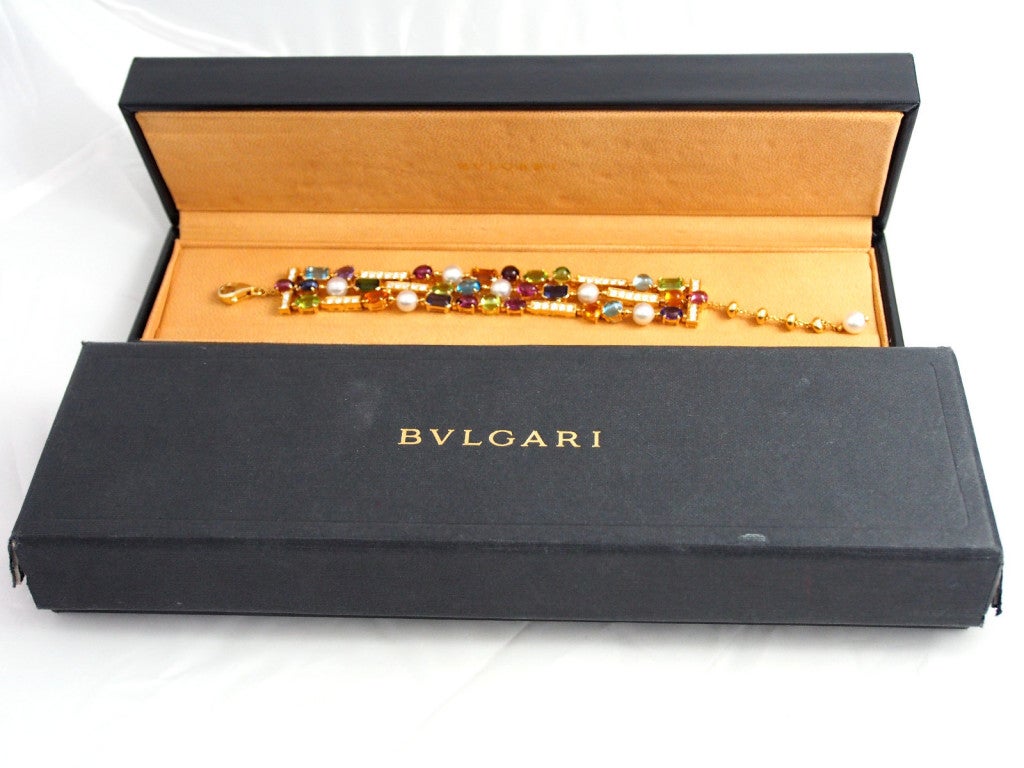 BULGARI - BULGARI Color Collection 3 Row Bracelet Ref. BR852005 7