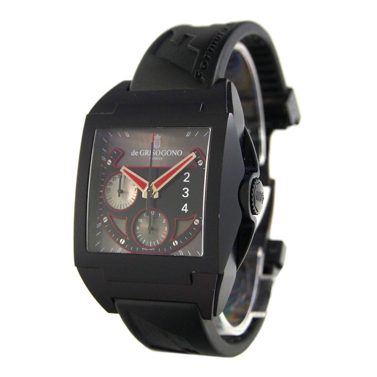 De Grisogono PVD Coated Steel Power Breaker Wristwatch