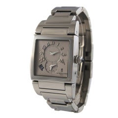 de Grisogono Stainless Steel Instrumento Uno Dual Time Watch