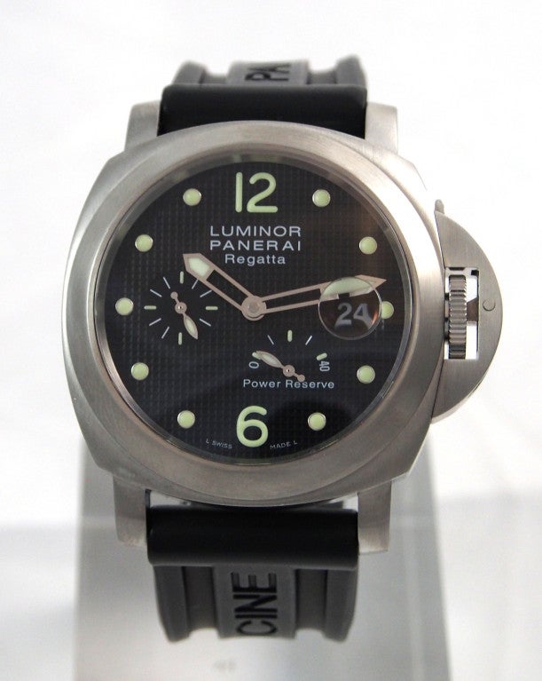 Panerai Edelstahl PAM 222 Luminor Power Reserve Regatta Uhr