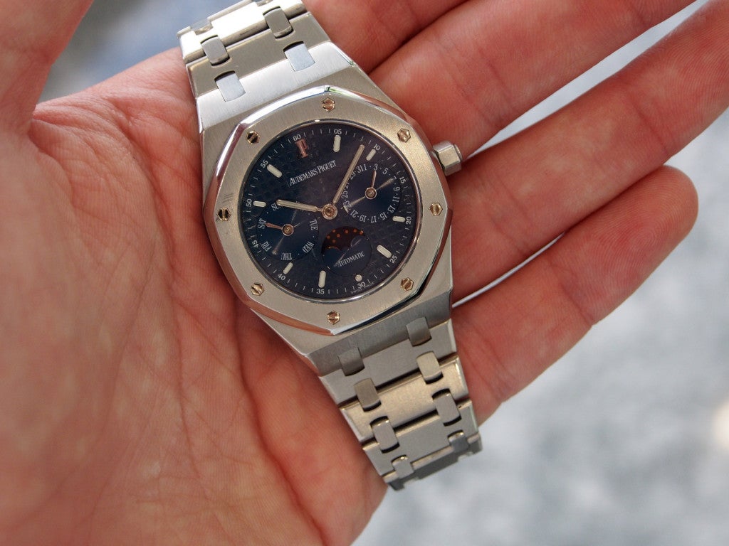 Audemars Piguet Stainless Steel Royal Oak Day Date Moonphase Wristwatch Audemars Piguet Stainless Steel Royal Oak Day Date Moonphase Wristwatch