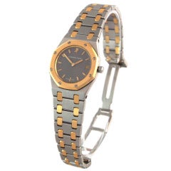 Audemars Piguet Lady's Stainless Steel and Yellow Gold Royal Oak Wristwatch
