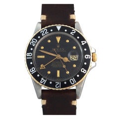 Retro Rolex Stainless Steel and Yellow Gold GMT-Master Retailed by Tiffany & Co