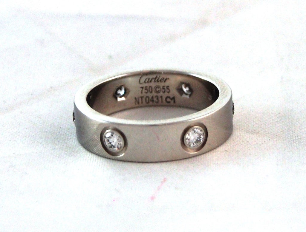 CARTIER White Gold Love Ring with 6 Diamonds