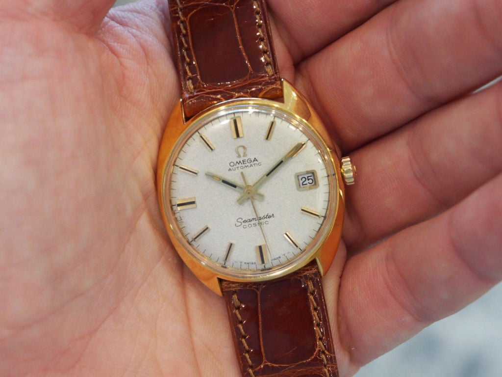 Omega Gilt Seamaster Cosmic Wristwatch with Date 5