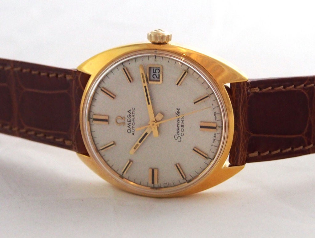 Omega Gilt Seamaster Cosmic Wristwatch with Date 2