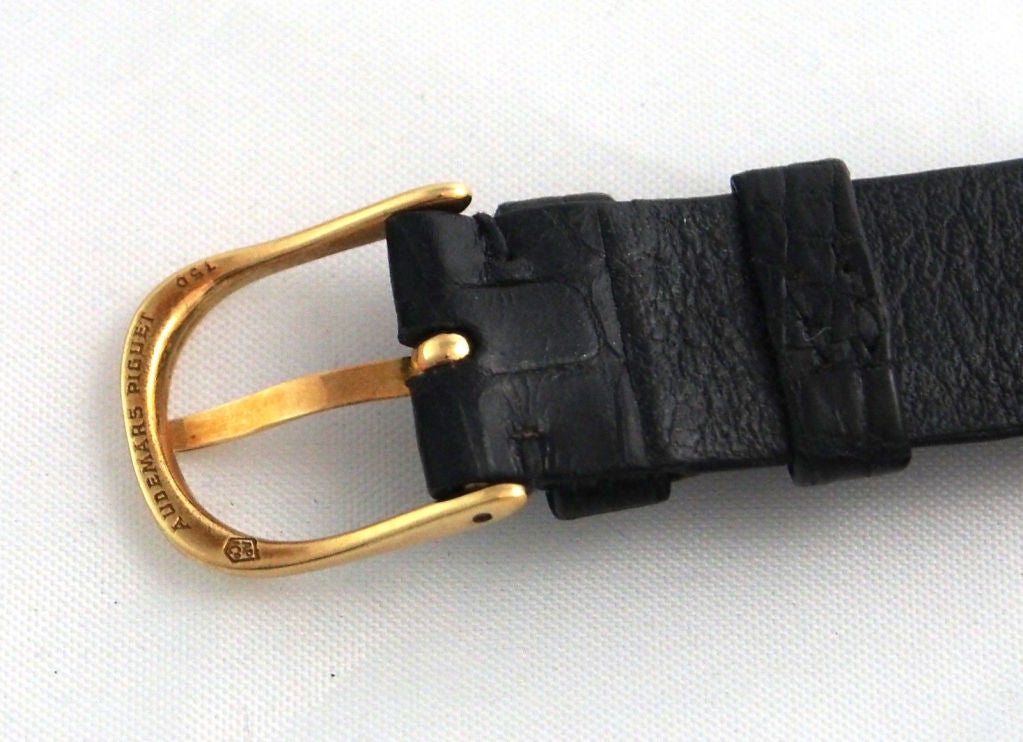 Audemars Piguet Yellow Gold Skeletonized Wristwatch circa 1980s 3