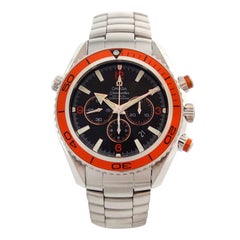 Omega Stainless Steel Seamaster Planet Ocean Chronograph Watch