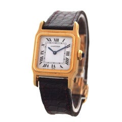 Cartier Lady's Yellow Gold Santos Wristwatch