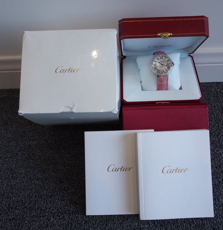 Cartier White Gold and Diamond Ballon Bleu Wristwatch with Date 5