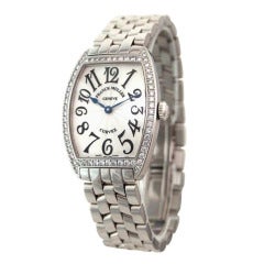 Franck Muller Lady's Stainless Steel and Diamond Cintree Curvex Watch