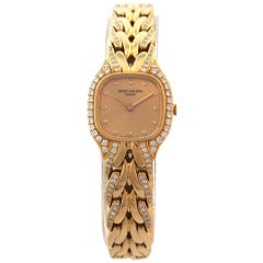 Patek Philippe Lady's Yellow Gold & Diamond La Flamme Bracelet Watch Ref 4715/3J