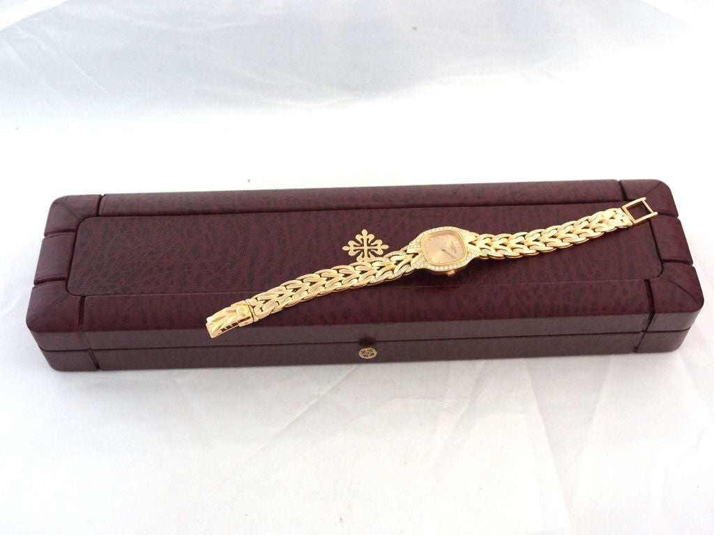 Patek Philippe Lady's Yellow Gold & Diamond La Flamme Bracelet Watch Ref 4715/3J 5