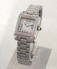 CHOPARD --- Ladies Happy Sport Stainless Steel 
Diamonds Ref. 27/8349-23