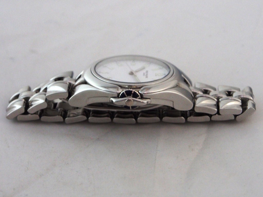 Men's Patek Philippe Stainless Steel Sculpture Bracelet Watch Ref 5091/1A