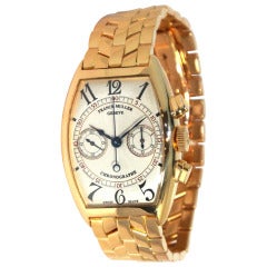 Franck Muller Yellow Gold Chronograph Wristwatch with Bracelet