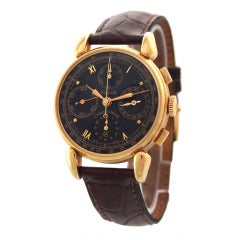 Vintage Chronoswiss Rose Gold Klassik Chronograph Wristwatch