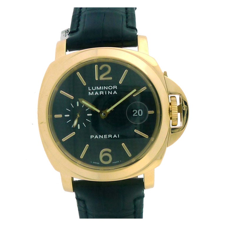 PANERAI PAM 140 Luminor Marina Yellow Gold Carbon Fiber Dial