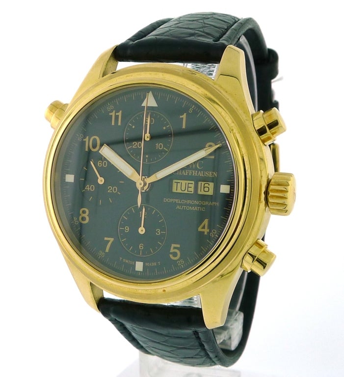 IWC Pilots Doppelchronograph Yellow Gold Vintage