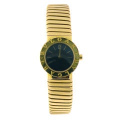 BULGARI Tubogas Yellow Gold Bangle Lady
s Quartz Watch