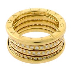 Anello BULGARI B.Zero1 in oro giallo e diamanti
