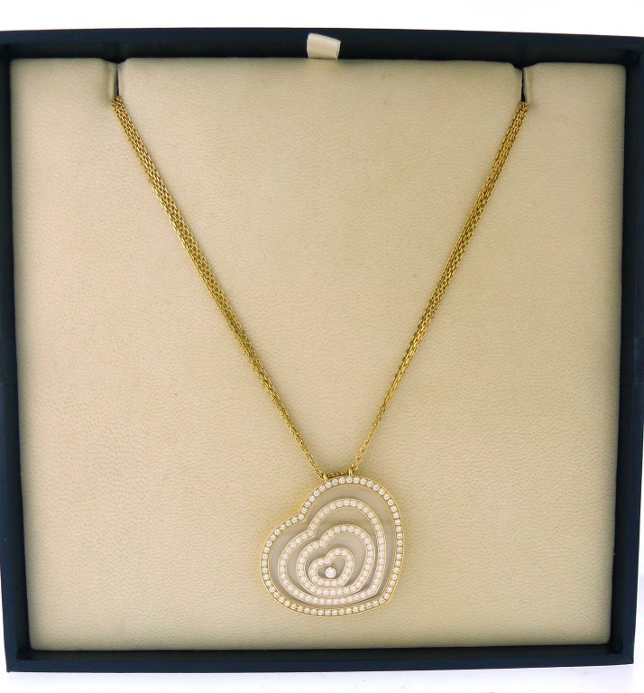 CHOPARD Happy Spirit Necklace Yellow Gold Diamonds