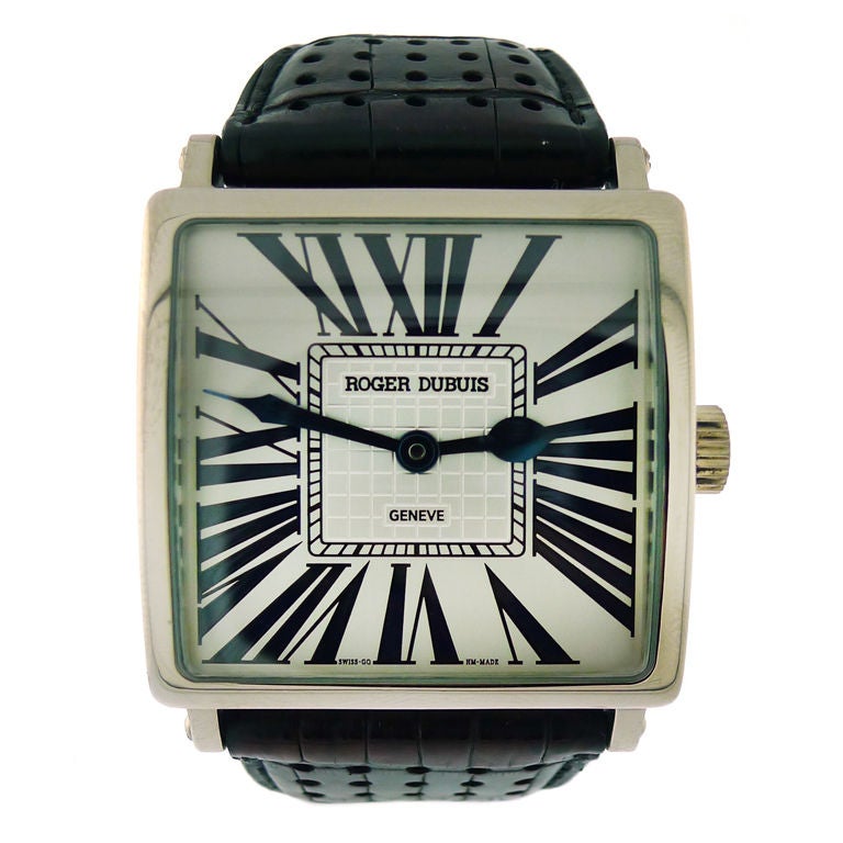 ROGER DUBUIS Golden Square White Gold Watch Limited to 28 Pieces