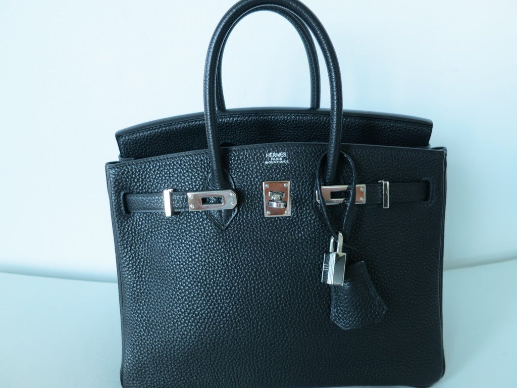 Women's Hermes 25cm black birkin bag with PHW