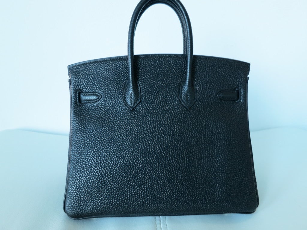 Hermes 25cm black birkin bag with PHW 1